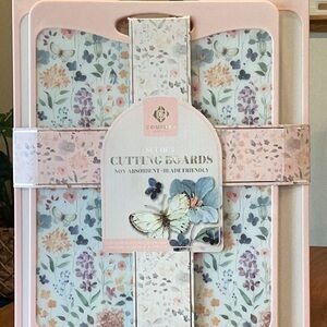 Pink Floral Cutting Boards - set of 2